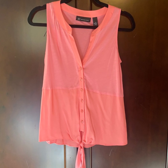INC button down tank with tie front size small - Picture 1 of 3